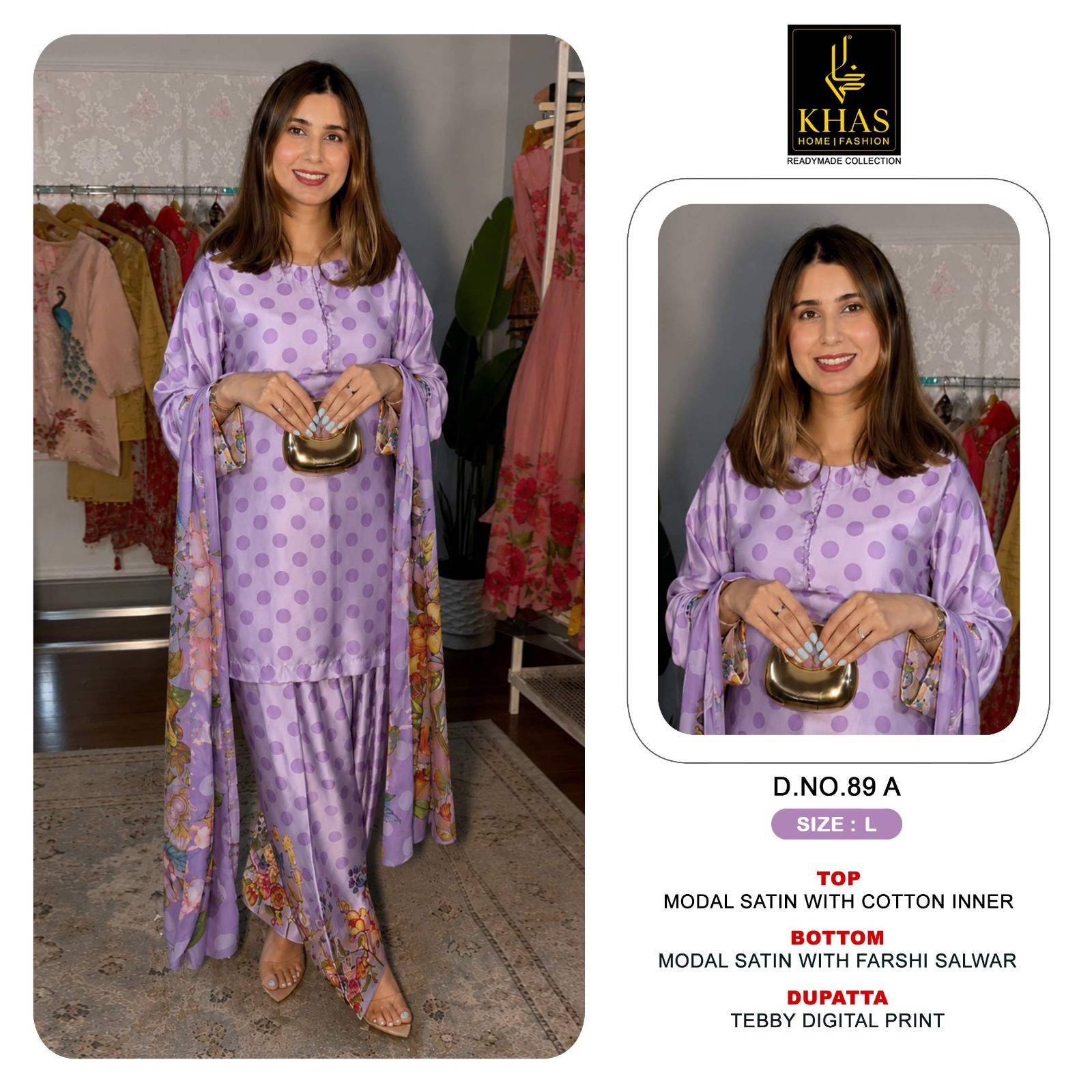89 Series By Khas 89A To 89D Series Designer Stylish Fancy Ethnic Wear Collection Satin Stitched dresses At Wholesale Price